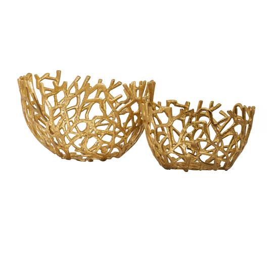 Aluminum Coastal Decorative Bowl Set